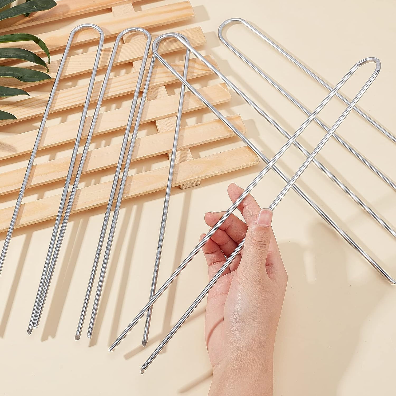 SUPERFINDINGS 6pcs 29.8×3.1cm Trampoline Anchor Soccer Goal Post Anchor