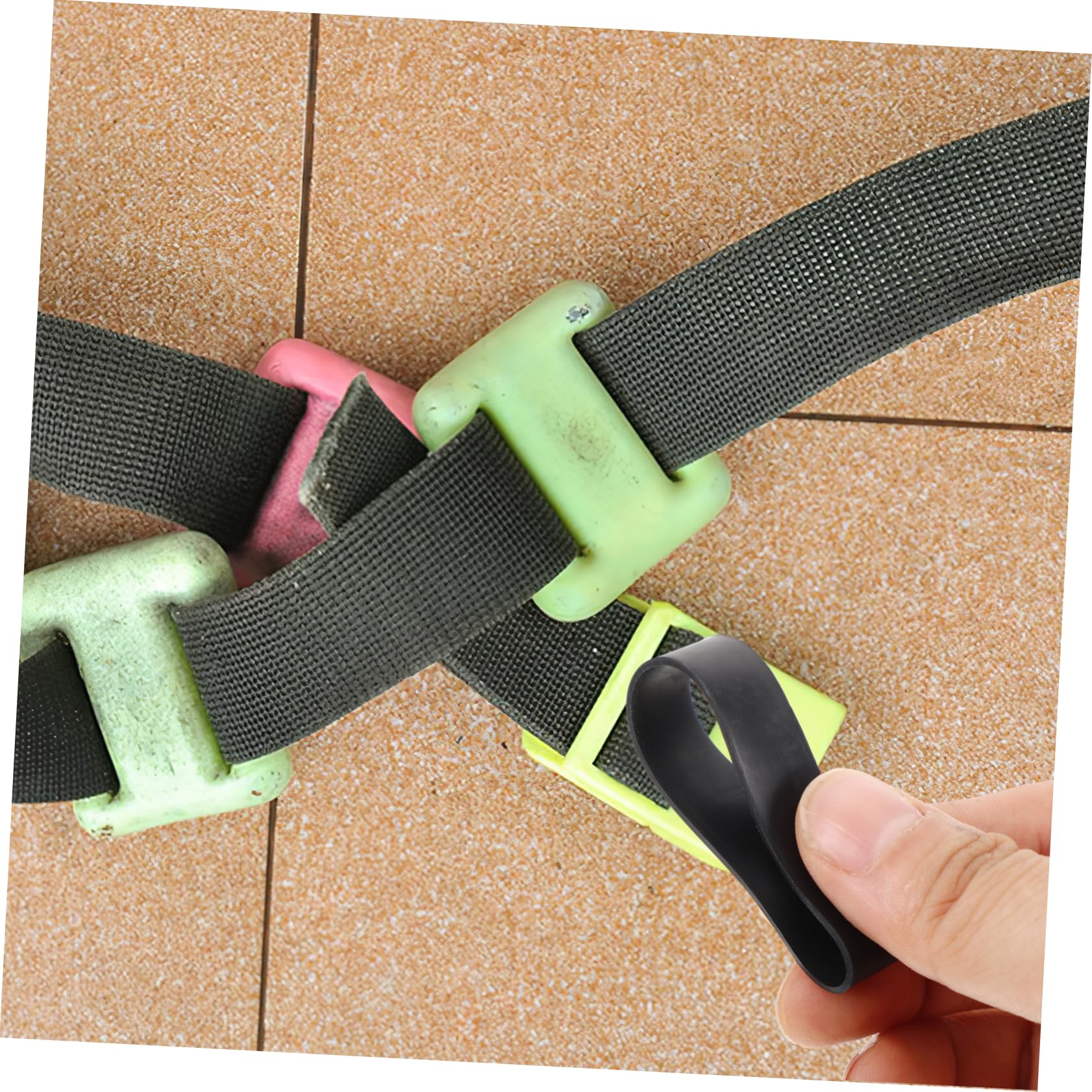 BESTonZON 5pcs Rubber Fixing Rings for Diving Belt Durable Wear Resistant Loop for Scuba Gear Versatile Fastener for Secure Strap Connection Suitable for All Diving Activities