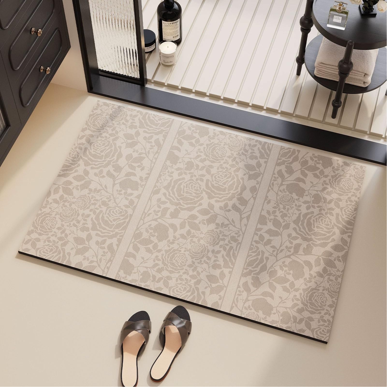 Tappeto Antiscivolo per Bagno, Morbido e Assorbente, Tappeto Lavabile per Lavanderia, tappetini Decorativi per Cucina, corridoio, Ingresso, atrio, Passaggio, Cucina, corridoio (40x60 cm)