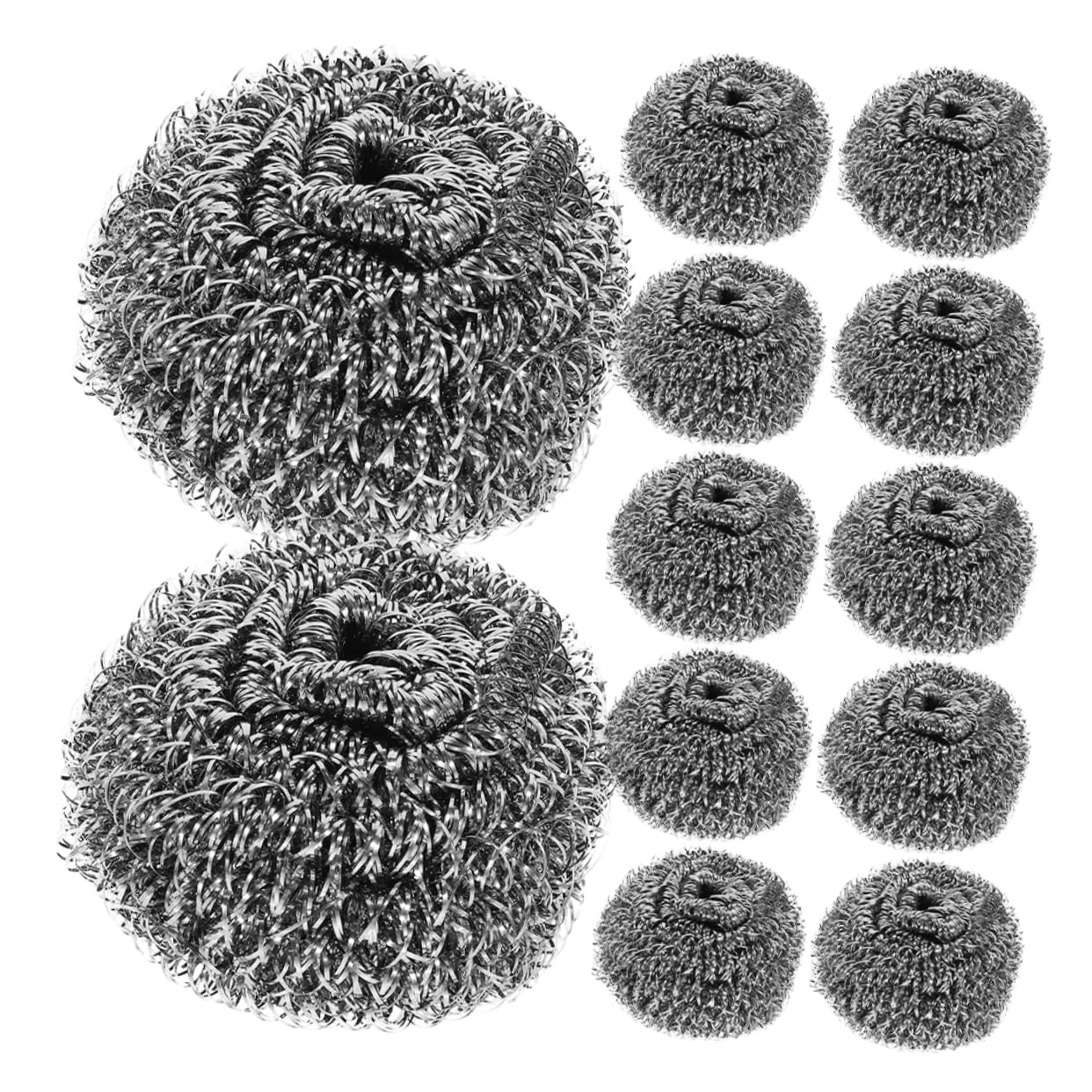 COLLBATH 12 Pcs Metal Scouring Pads Ergonomic Steel Scrubbers for Efficient Cleaning of Pots Pans Ovens Grills Durable Kitchen Cleaning Wire Pads
