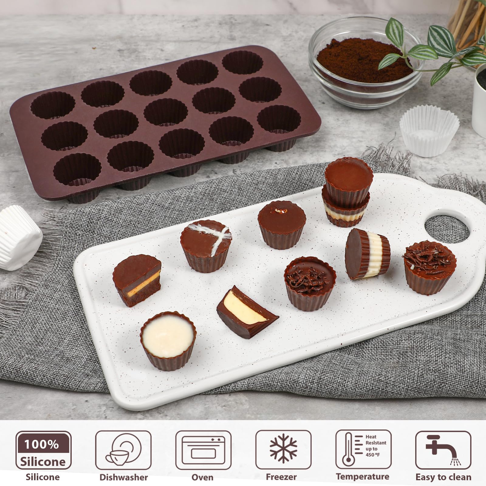 Stampo Silicone Per Caramelle Keto - 4 Pezzi Per Snack Gommosi, Cioccolatini Fatti In Casa - Foto 7