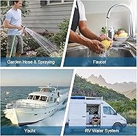 Vista 7 de ECO-WORTHY Bomba de agua de 12 V RV serie 42 con interruptor de presión, 3.5GPM 55PSI Bomba de diafragma de presión de agua de 12 voltios