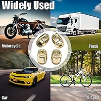 Vista 5 de Tapas de válvula de neumático deportivo, 4 unidades, antirrobo, universales, aluminio, cilindro elíptico con junta tórica, para automóviles