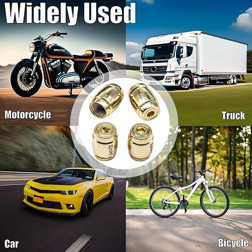 Miniatura 5 de Tapas de válvula de neumático deportivo, 4 unidades, antirrobo, universales, aluminio, cilindro elíptico con junta tórica, para automóviles,