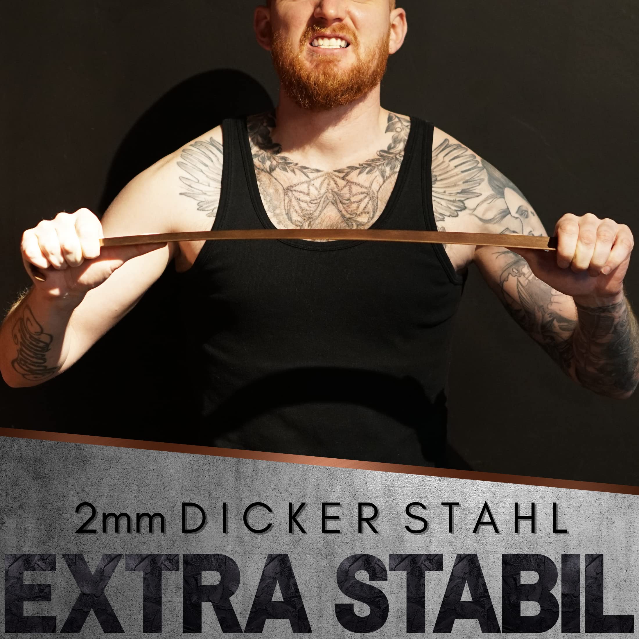 Robfox 70cm Schuhlöffel I extra stabiler Schuhanzieher aus gebürstetem Stahl I lange Schuhanziehhilfe I Rückenschonender Schuh Löffel in Premium Qualität (Kupfer)