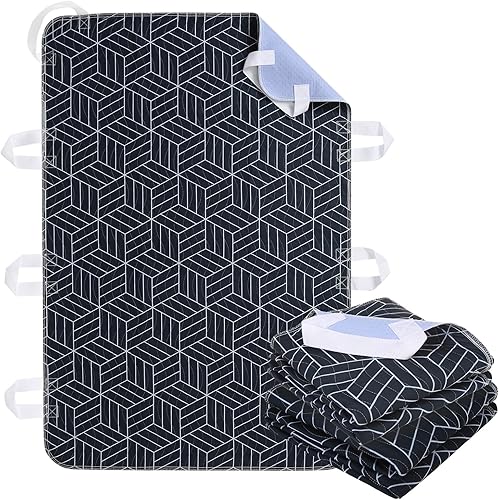 OUTCREATOR Almohadillas de cama de posicionamiento con 8 asas, fácil reposicionamiento y transferencia para ancianos y adultos, 34 x 52 pulgadas,