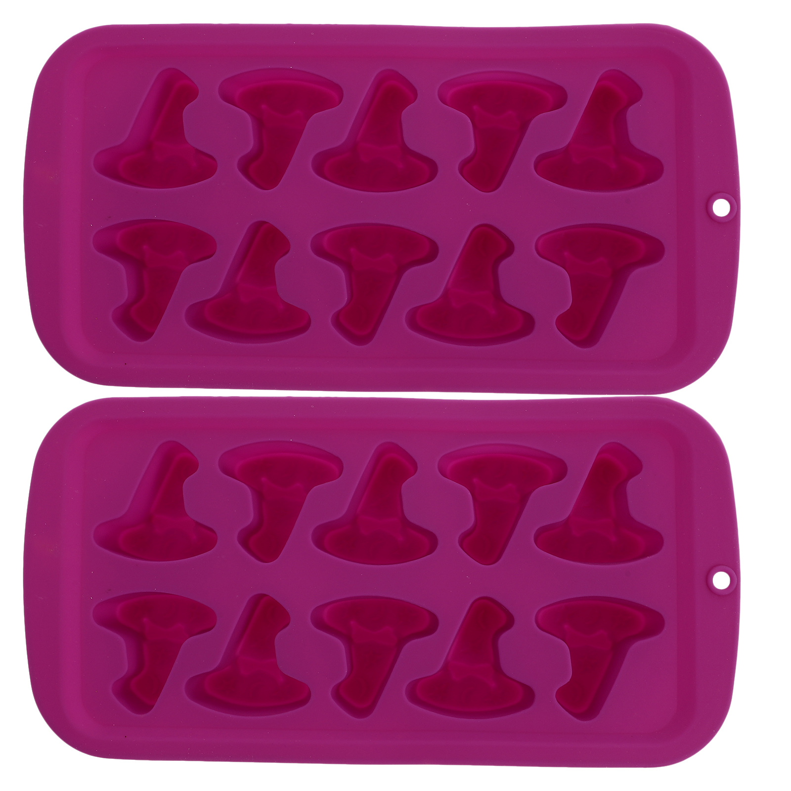 Moldes de silicona Halloween con forma de sombrero 2 piezas miniatura 7