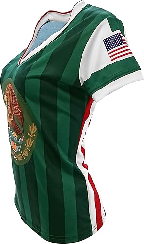 Miniatura 2 de México y Estados Unidos Jersey Arza Diseño para Mujer_V Cuello 100% Poliéster Hecho en México