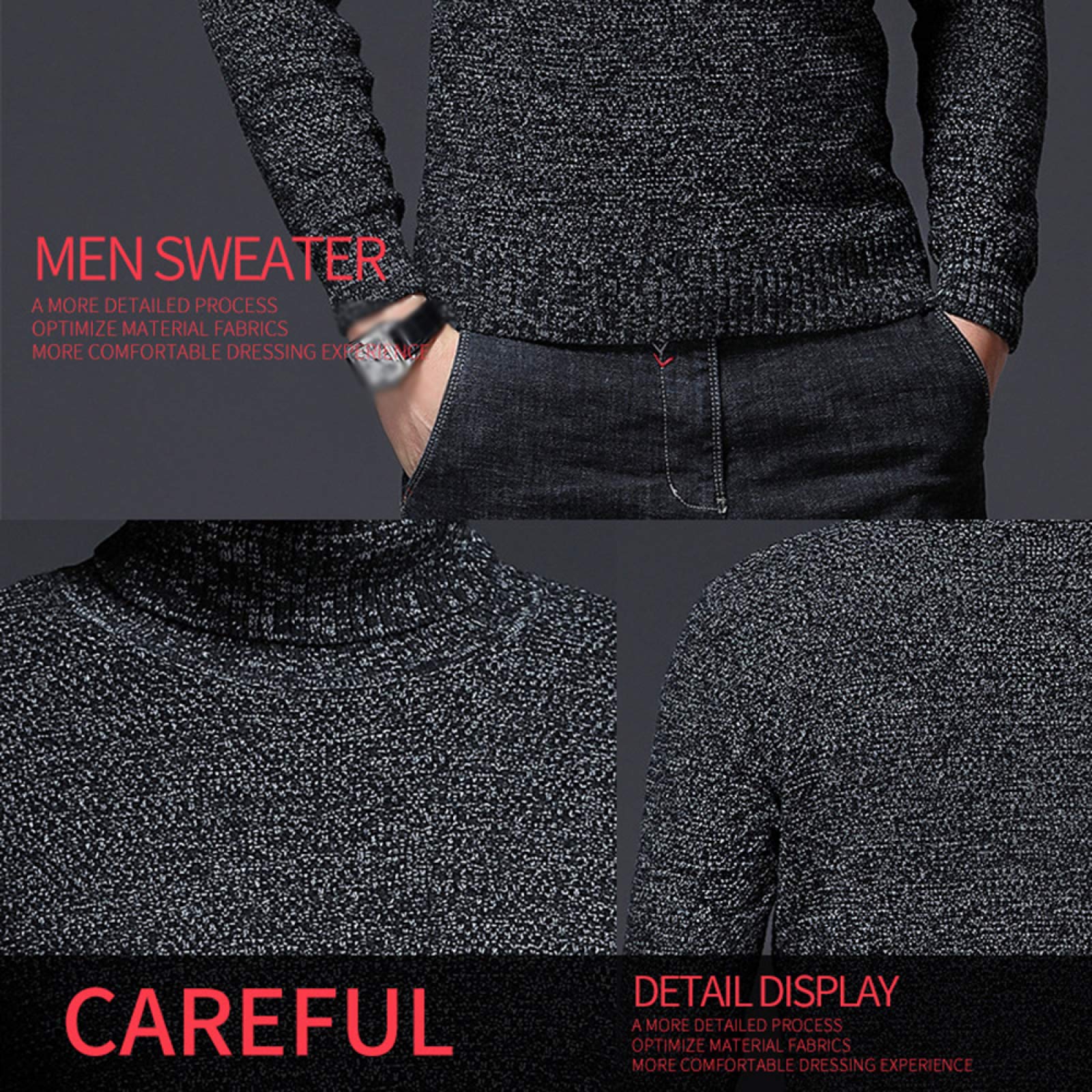 MeiLayM Heren 1/4 Zip Hals Trui Slim Fit Casual Truien Stand Kraag Warm Jumper Lange Mouw Rits Gebreide Trui Winter Warme Trui Lange Mouw, Zwart, XXL MeiLayM Heren 1/4 Zip Hals Trui Slim Fit Casual Truien Stand Kraag Warm Jumper Lange Mouw Rits Gebreide Trui Winter Warme Trui Lange Mouw, Zwart, XXL