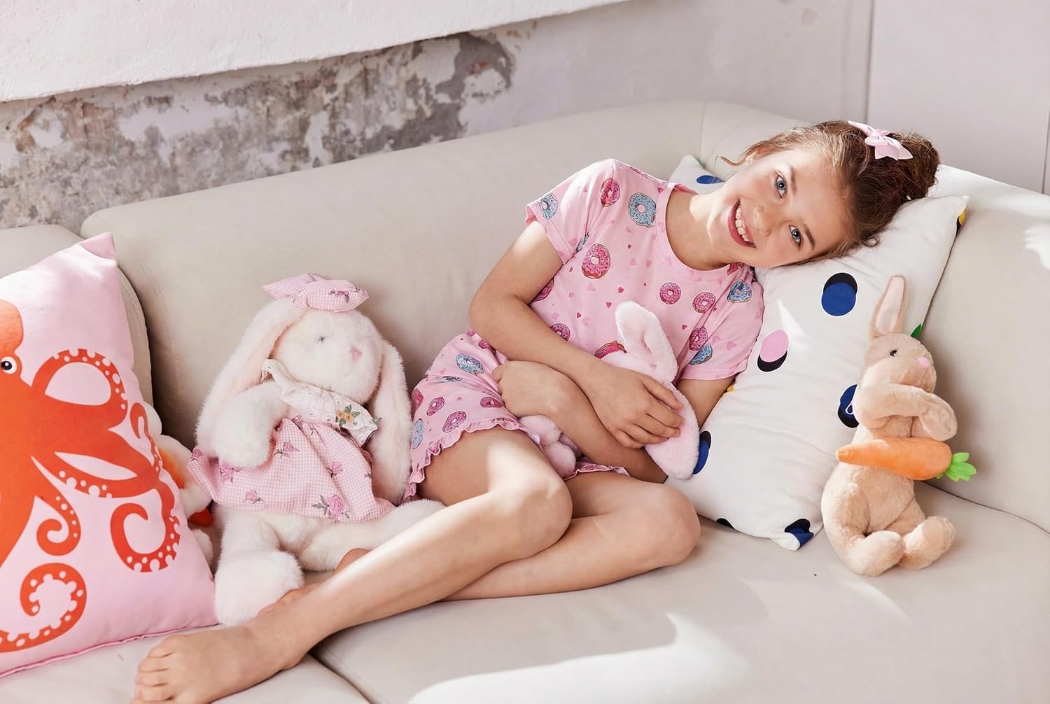 Arshiner Girls 2-Piece Tie Dye Pajamas Set Trendy Lounge Set Kids Sleepwear - Image 5