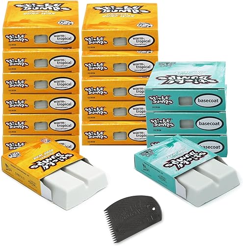 Miniatura 2 de Sticky Bumps Cera para tabla de surf de agua cálidatropical, color blanco, paquete de 6