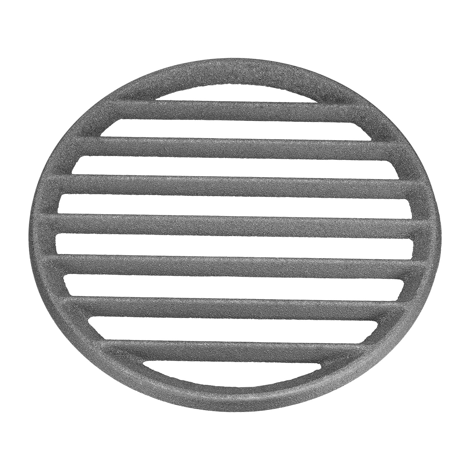 PATIKIL Cast Iron Fire Grate, 10.2" Round BBQ Grill Grate Replacement High Heat Charcoal Plate Fire Bottom Grate Grilling Accessories 6 Slots for Grilling Barbecue