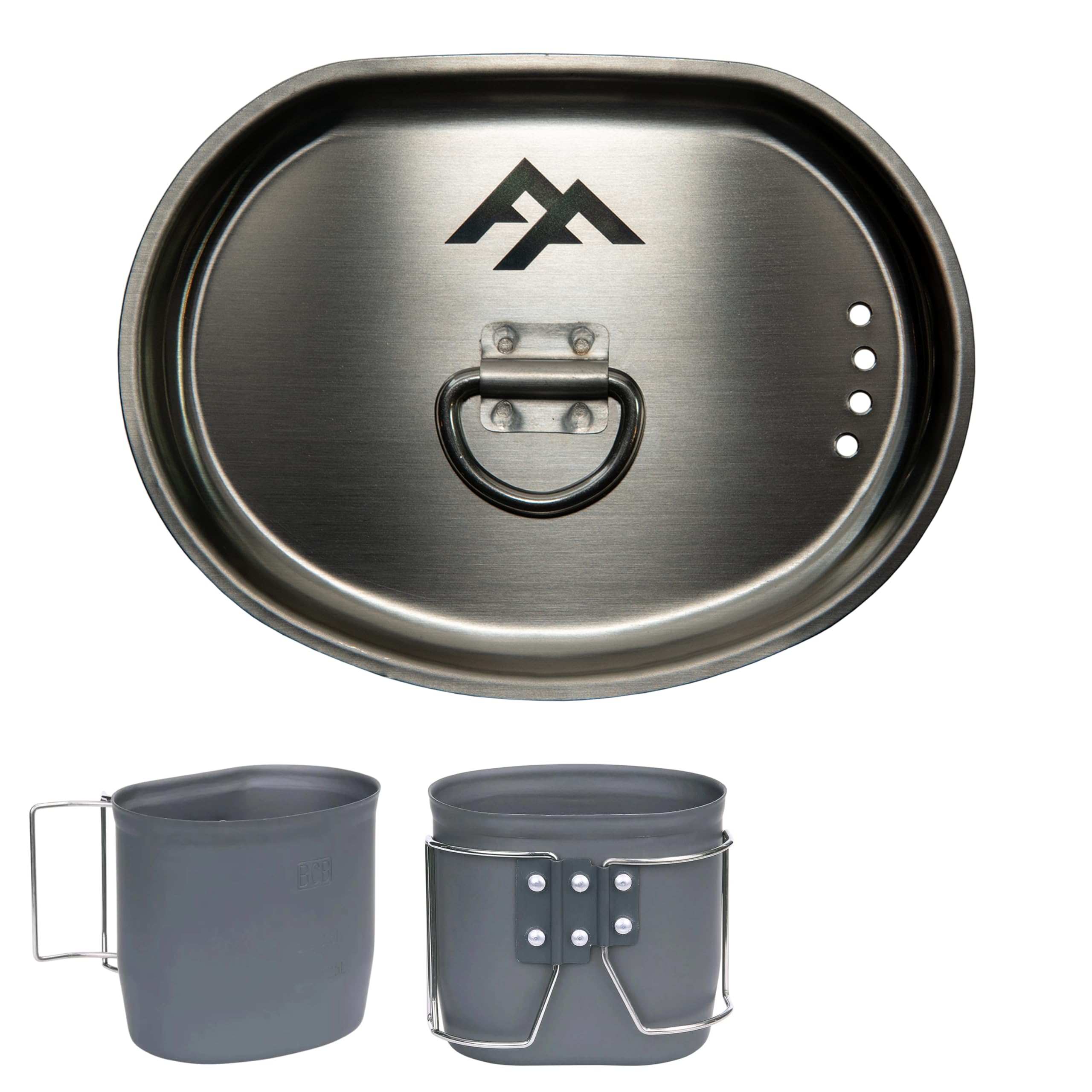 Forest Fundamentals Canteen Lid | Compatible with the BCB MK1 & MK2 Crusader Cups | 304 Stainless Steel Military Canteen Cup Lids | Includes The Lid Only (For BCB Crusader Cup MK2)