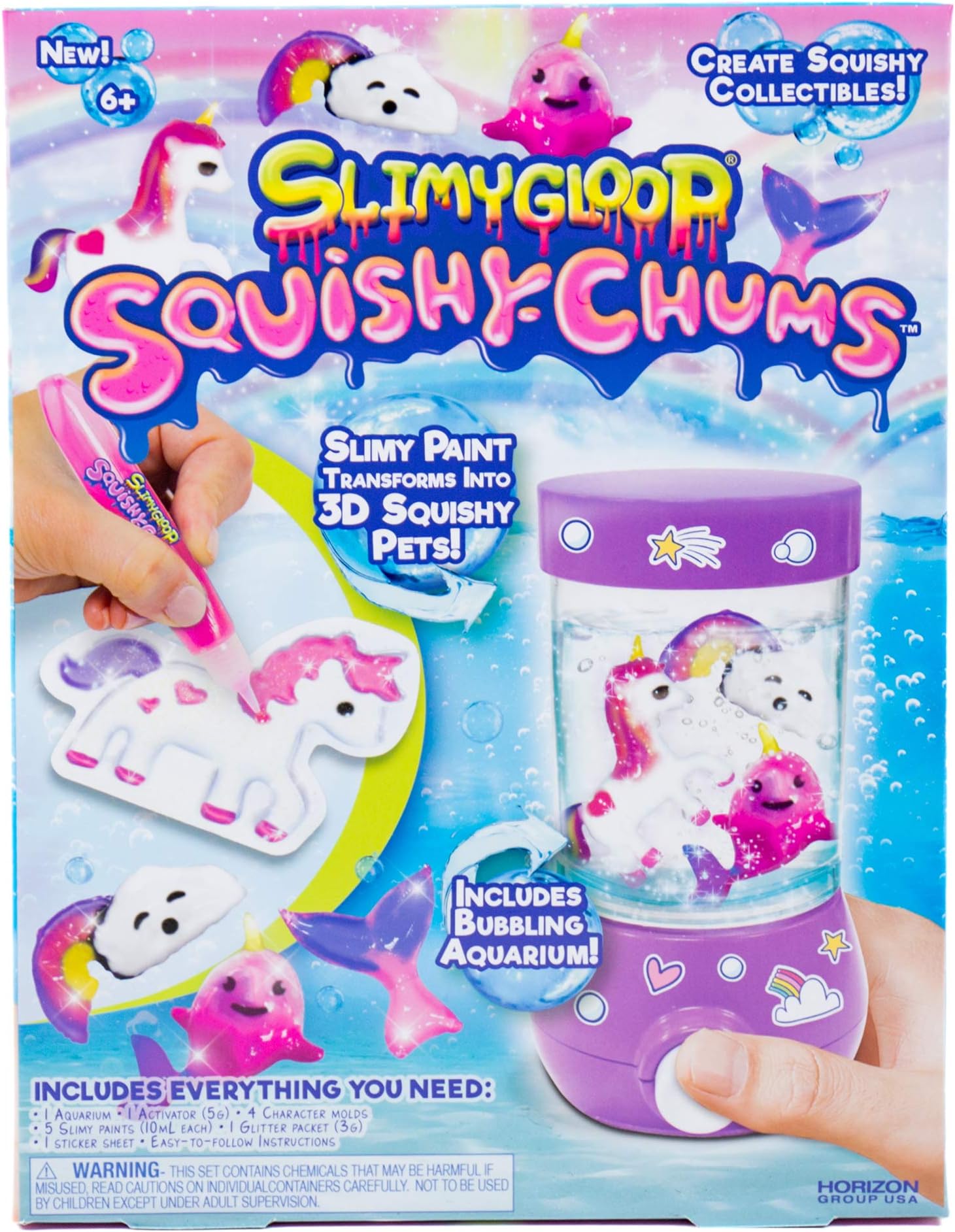 Slimygloop Squishy Chums Mystical Aquarium Box by Horizon Group USA, Multi