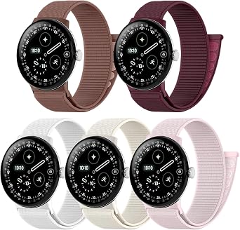 Nylon Loop Bands for Google Pixel Watch 5/4/3 45mm, 5 Pack