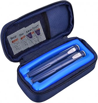 Cruxer Insulin Cooler Travel Case Tsa Approved,Peptide Injection Pen Case | Keep Insulin and Glp Medication Cool, Peptide Travel Case with Protective Ice Brick, Diabetes Refrigerated Pack Organizer