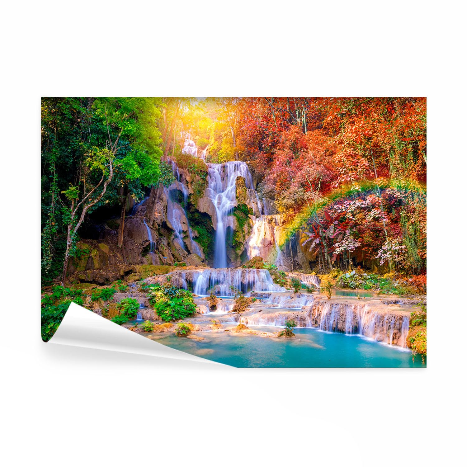 Papier Peint Panoramique Cascade : la solution pour agrandir visuellement un petit salon