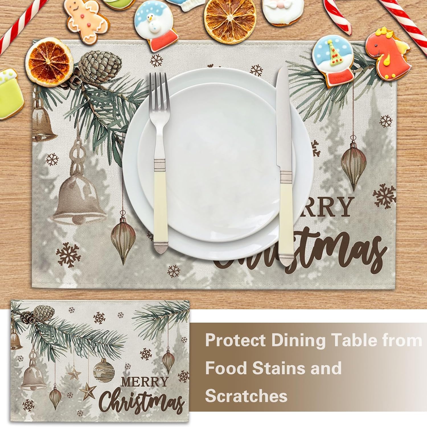Merry Christmas Balls Placemats Set of 4 image 5