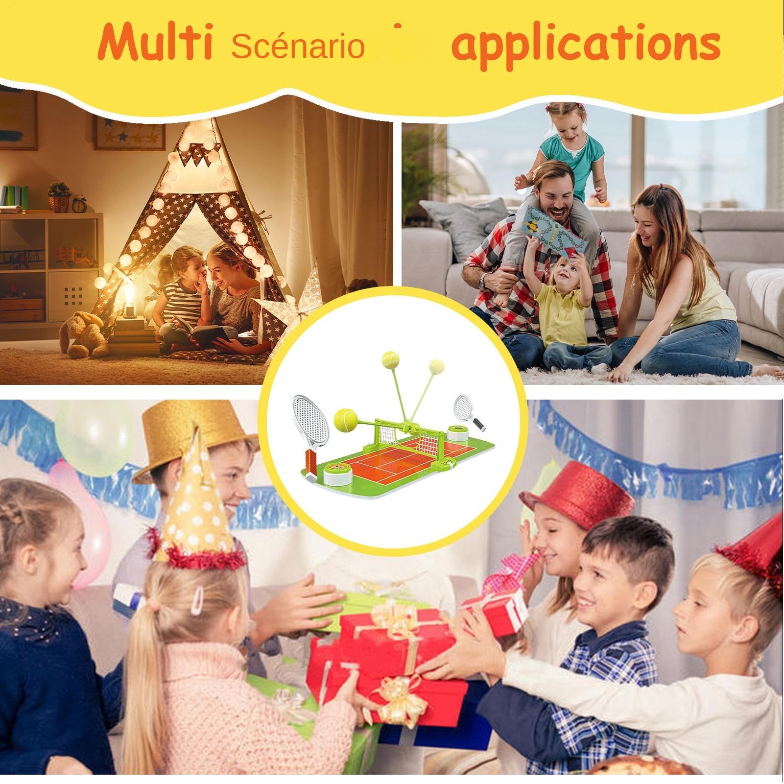 Jeu de Tennis pour | Jeux Familiaux De Tennis - Jouet Interactif pour Deux Joueurs sur Table pour Garçons Et Filles Salon Jeu en Plaisir Familial