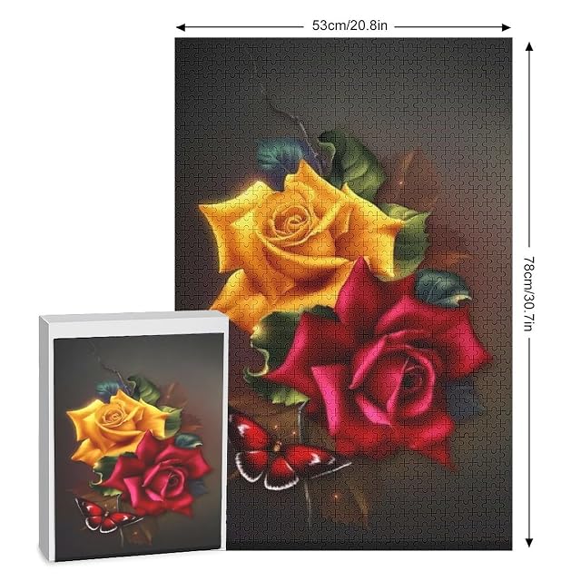 Foto 2 de 8 de Rosa Rompecabezas De Madera— Puzzle Board Game, Best Gift for Adults and Kids, Unique Shape Jigsaw Pieces