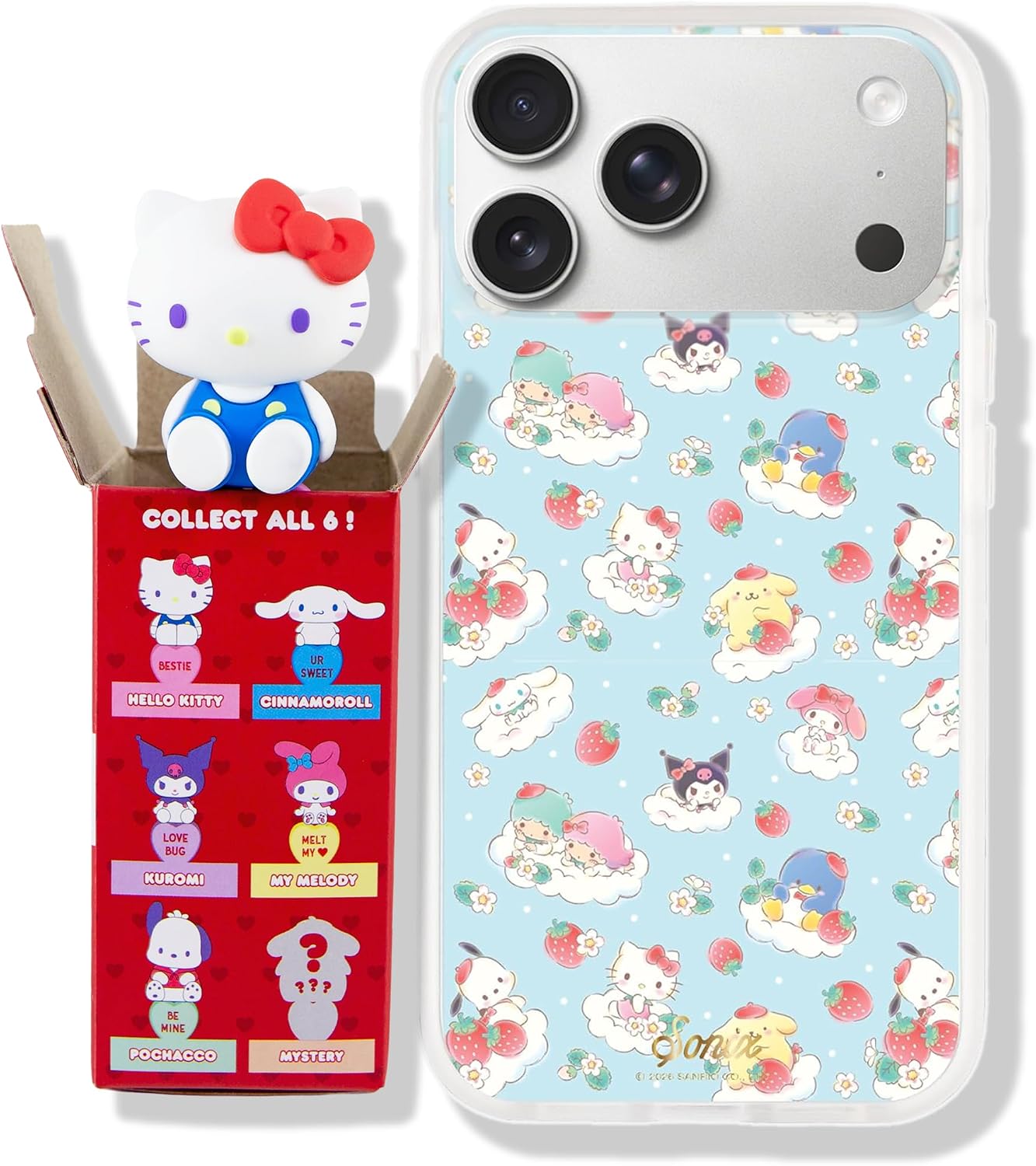 Sonix x Sanrio Blind Box Peekers (Hello Kitty and Friends x Sweethearts) + Hello Kitty Strawberries Case for MagSafe iPhone 17 Pro Max