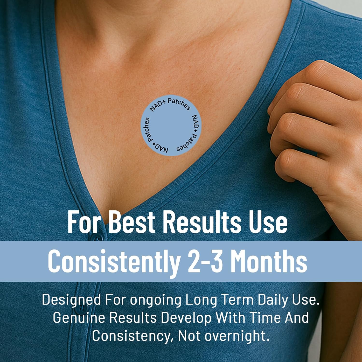 NAD+ Patches for Women & Men with Nicotinamide and Resveratrol-30 Patches, Premium 8-Hour Extended-Release Formula, Vegan - Image 4