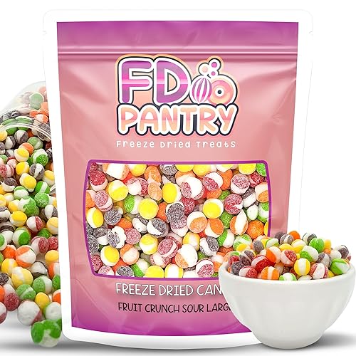 Vista 20 de Fruit Crunch - Caramelos liofilizados originales de 1 libra, surtido de sabores liofilizados de caramelo de fresa, naranja, limón, uva y lima