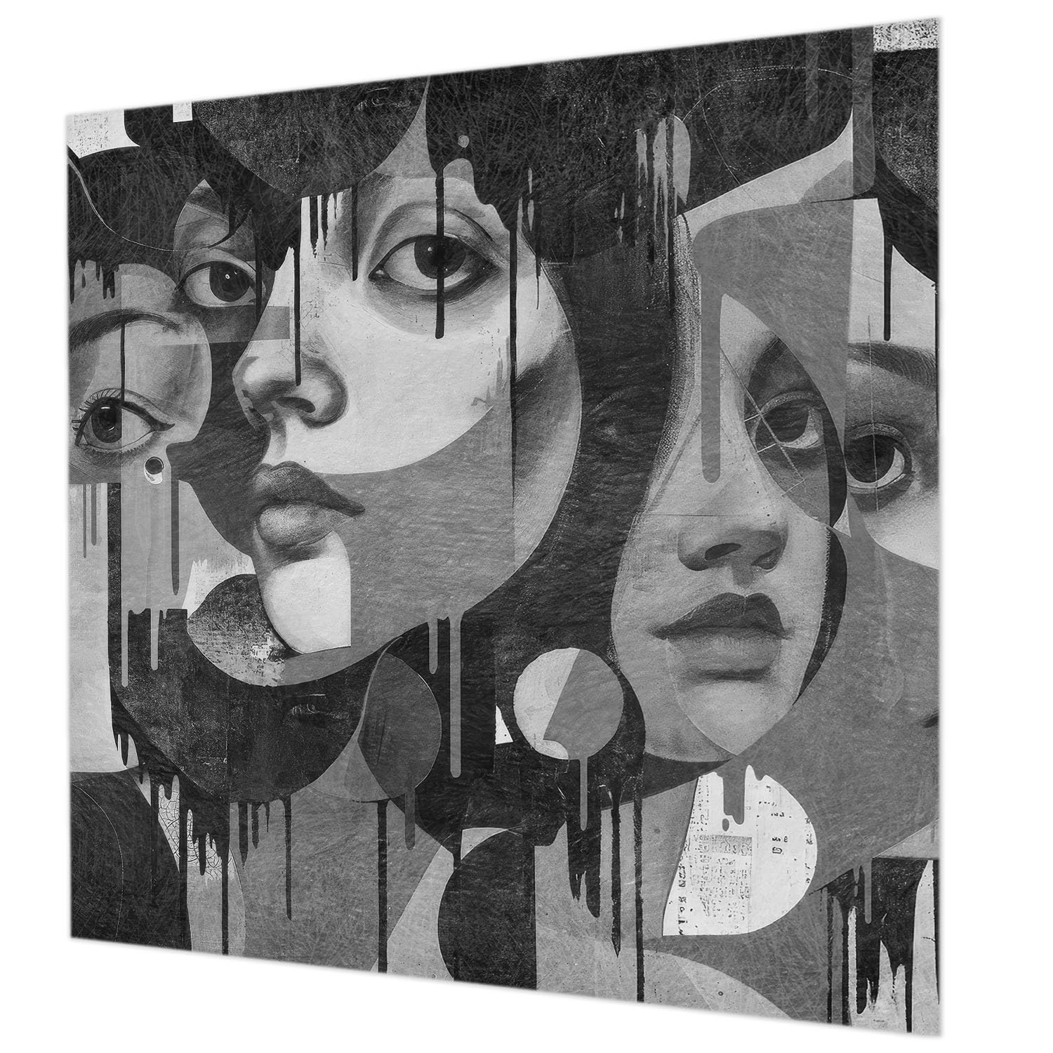 Tapisserie intissée chambre à coucher Tulup décor visages de femmes apaisant