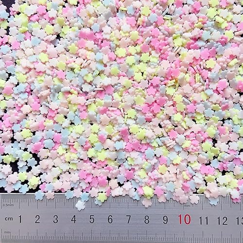 Miniatura 20 de EHOPE Gránulos falsos de polímero de 3.53 oz, chispas de resina sintética, gránulos de arcilla para resina, chispas de caramelo falso para arte