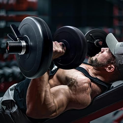 Miniatura 5 de 16" Olympic Dumbbell Handle, Loadable Dumbbells for 2-inch Olympic Weight Plates, Dumbbell Bar for Home Gym Strength Training, 2 Pair of Spring