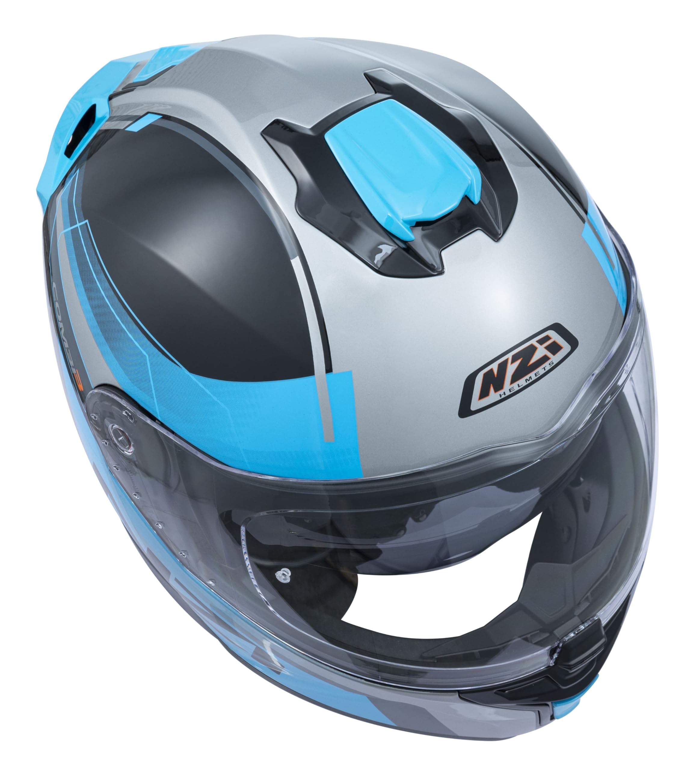 NZI Combi 3 Duo Daily Antra&Black&Blue Casco Modular para Motocicleta