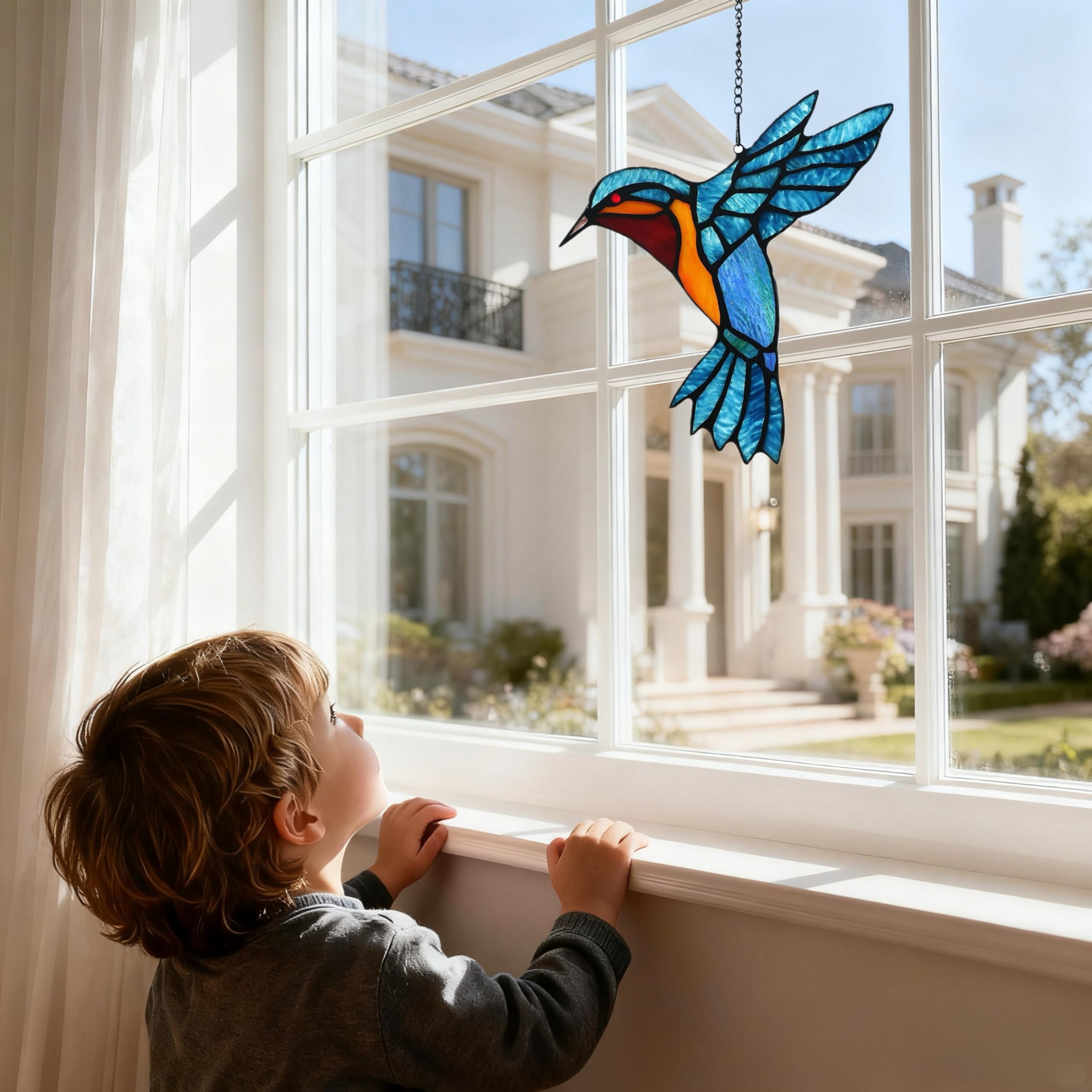 Amazon.co.jp: Alivagar ステンド グラス 鳥 窓掛け サン キャッチャー