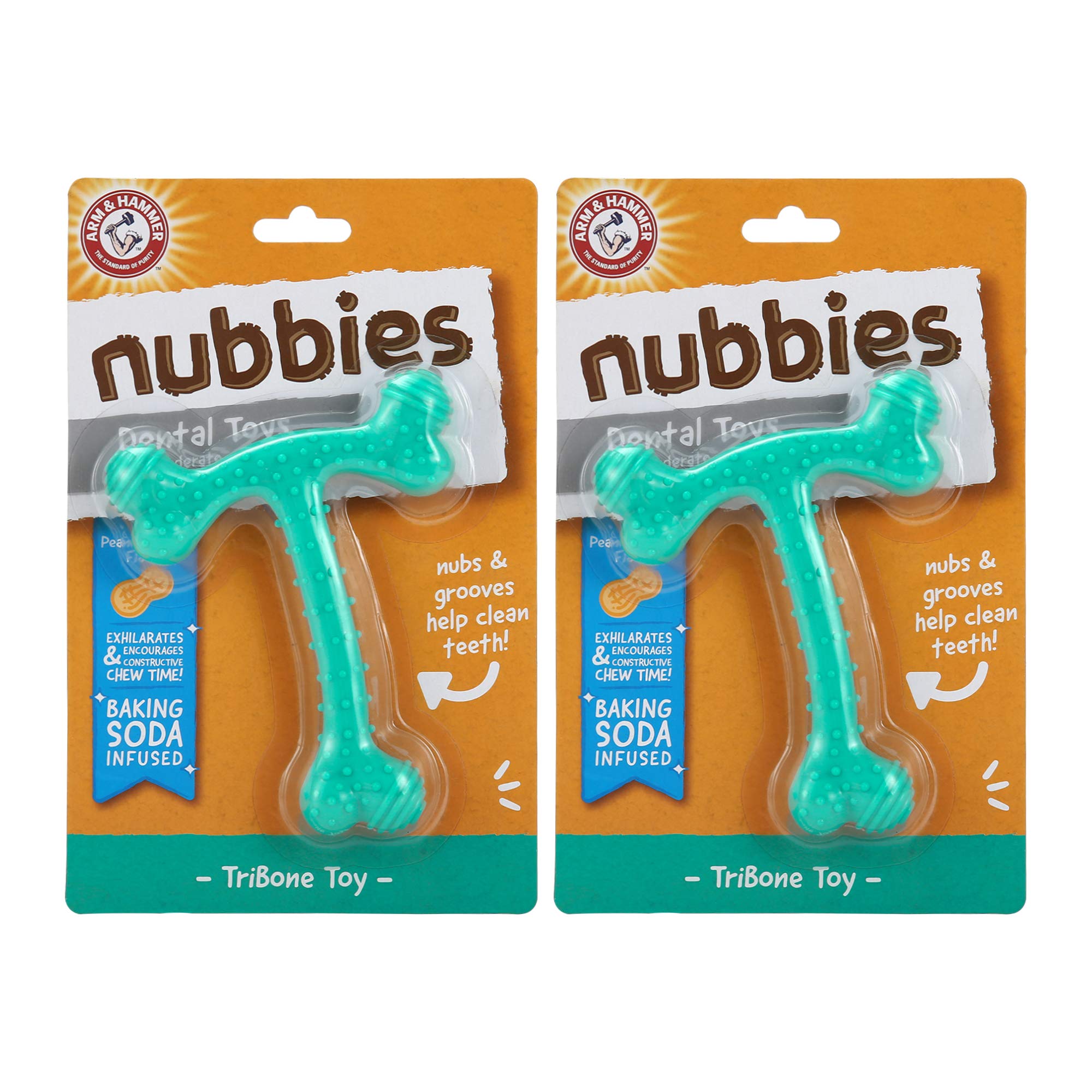 Arm & Hammer For Pets Ora-Play T-Bone Dental Chew Toy for Dogs -( Pack of 2(| Best Dog Chew Toy for The Toughest Chewers | Reduces Plaque & Tartar