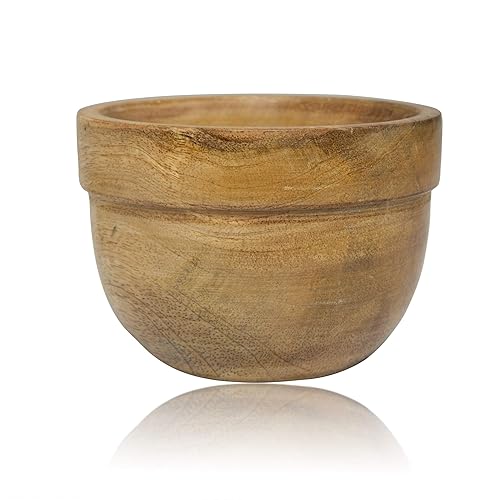 Miniatura 9 de Juego de mortero y mortero de madera india hecho a mano, estilo rústico natural, molinillo de especias para hierbas, mezclador Masala, mezclador