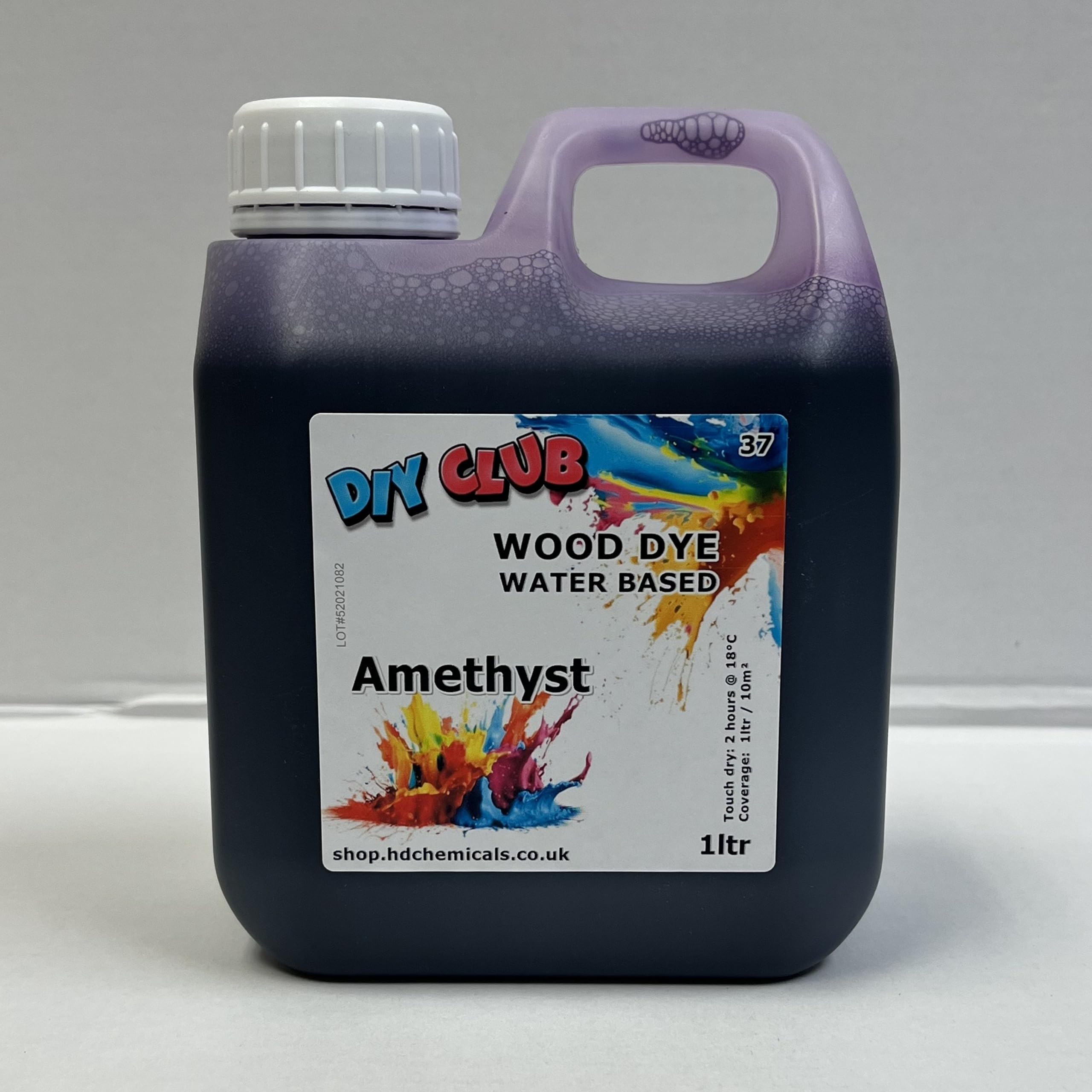 Water-Based Wood Dye, Wood Stain 500ml, 1000ml. Eco-Friendly, Non-Toxic, for DIY Interior Projects, Quick Dry, Furniture.Black, Red, Green, Blue, Pine, Oak, Brown, Mahogany, (Amethyst, 1000ml)