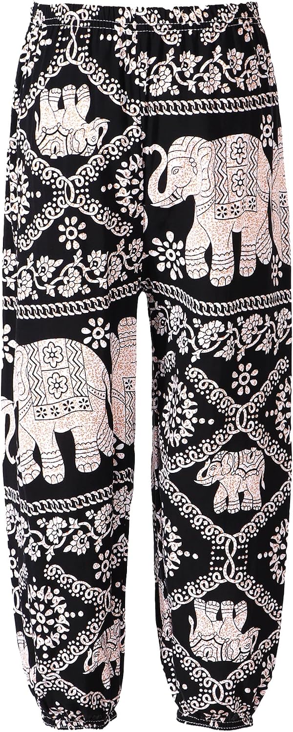 Kids Yoga Trousers Bohemian Beach Pants Baggy Harem Pants Activewear for Boys and Girls