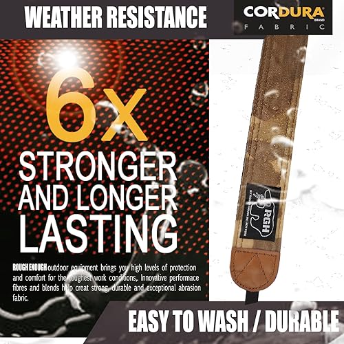 Miniatura 2 de Rough Enough DSLR - Correa de hombro para cámara réflex digital Canon Nikon Sony Nylon con llavero Fotógrafo Imprescindible Desert Camo, Desert Camo