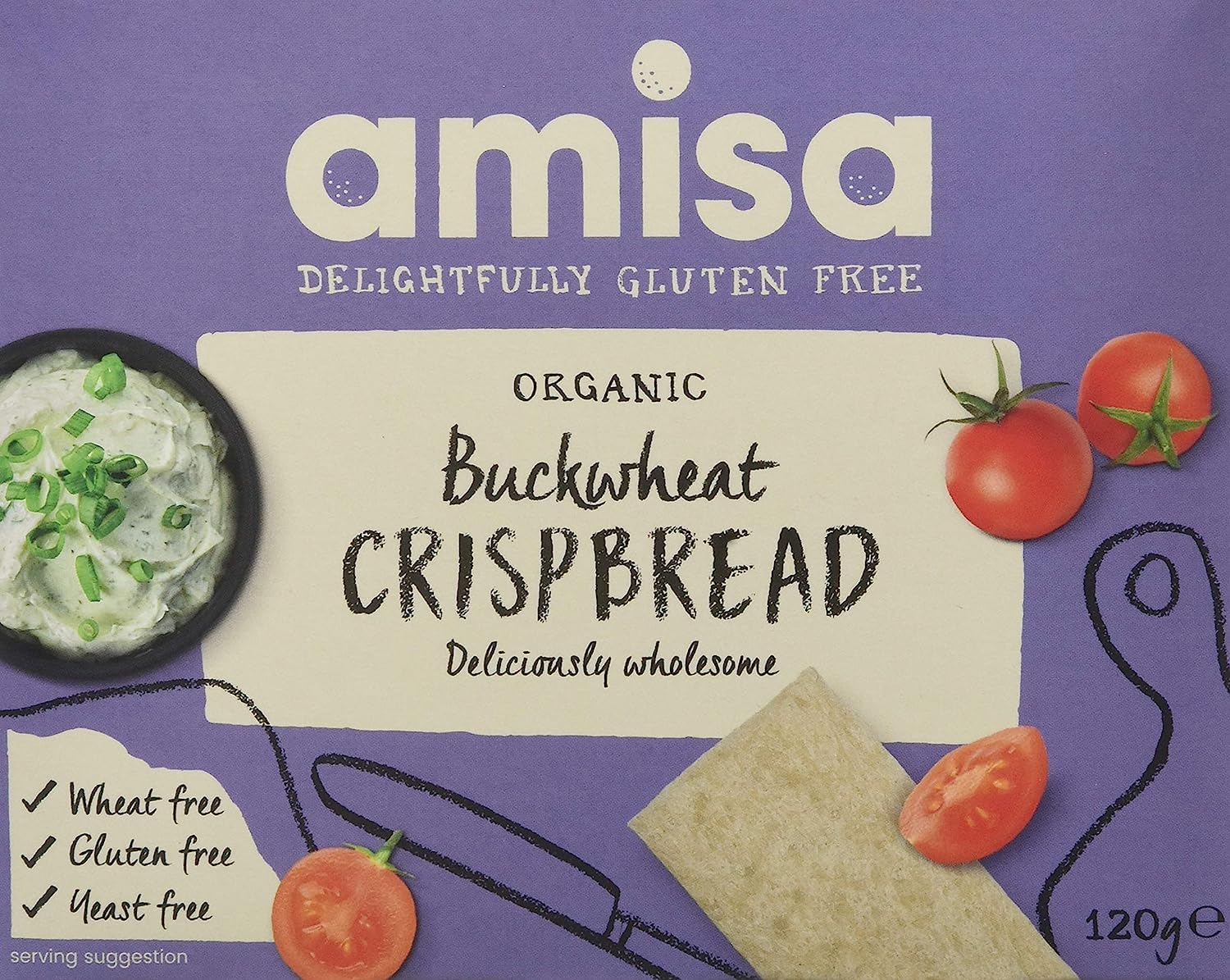 AmisaOrganic Buckwheat Crispbread 150g (Pack of 3)