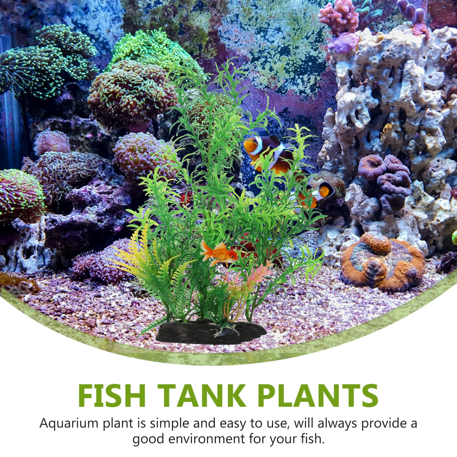 BESPORTBLE 10stücke Künstliche Wasserpflanzen Für Aquarien Plastikpflanzen Dekoration Für Fischbecken Langlebig Und Für Aquarien Und Terrarien