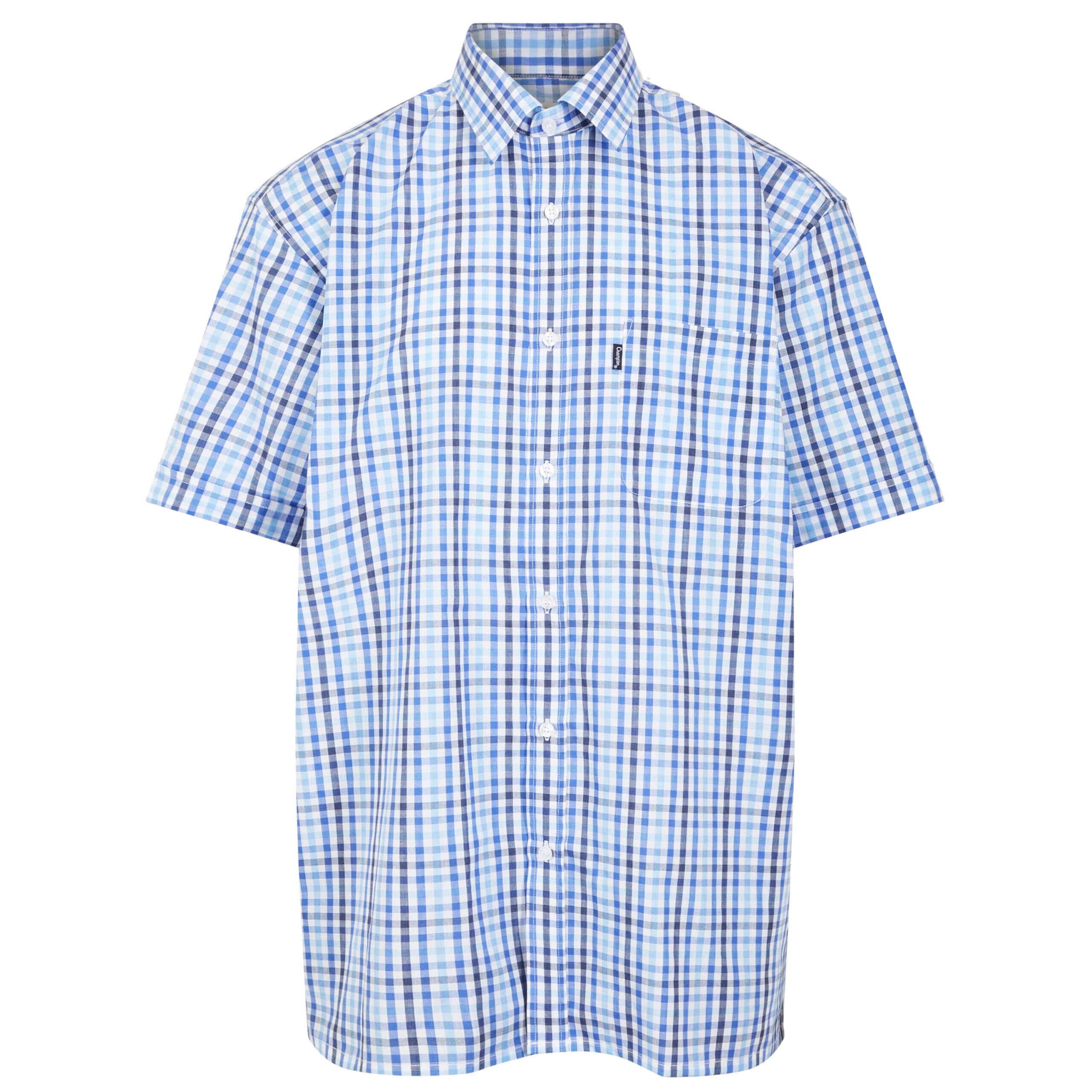 Champion Men's Light Blue Doncaster Country Casual Short Sleeve Shirt