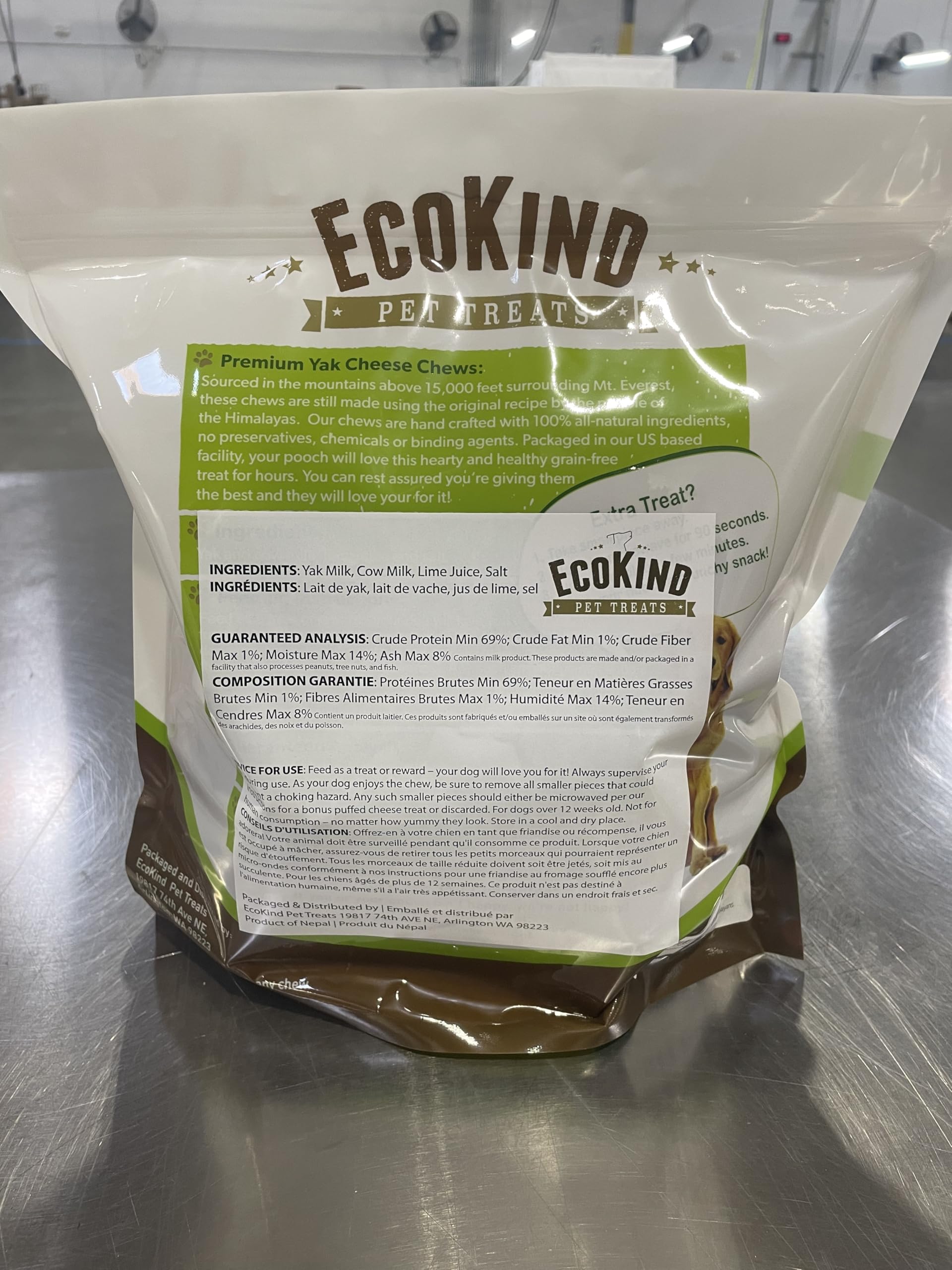 EcoKind Pet Treats Gold Yak gryzaki dla psów, idealne dla psów, smakołyki dla psów, utrzymują zajęcie i radość, do użytku wewnątrz i na zewnątrz (torba 2,3 kg)