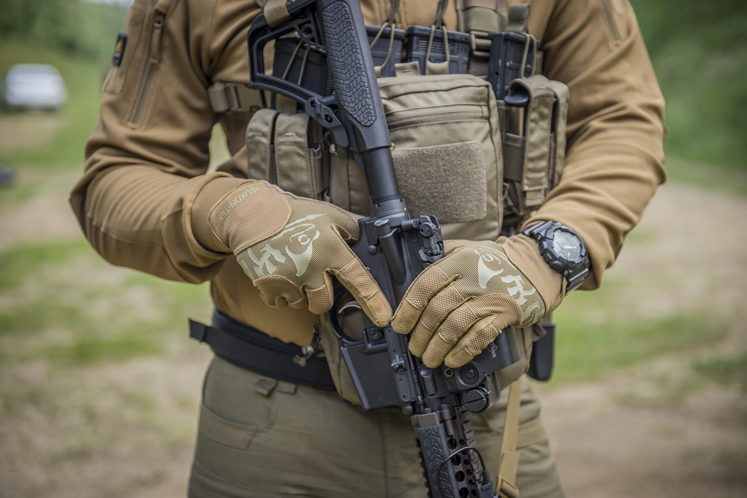 Helikon Hombre Range Hard Guantes Coyote/Adaptive Green