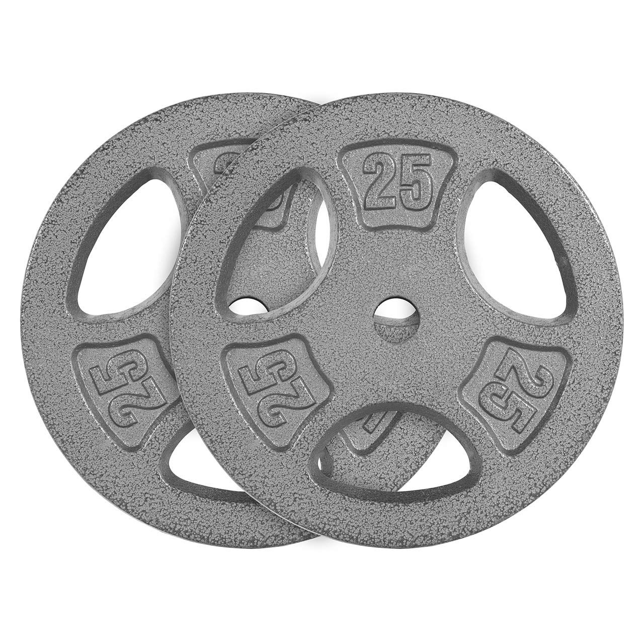 CAP Barbell Cast Iron 1" Gray Standard Grip Plate for Strength Training, Muscle Toning, Weight Loss & Crossfit - Multiple Choices Available