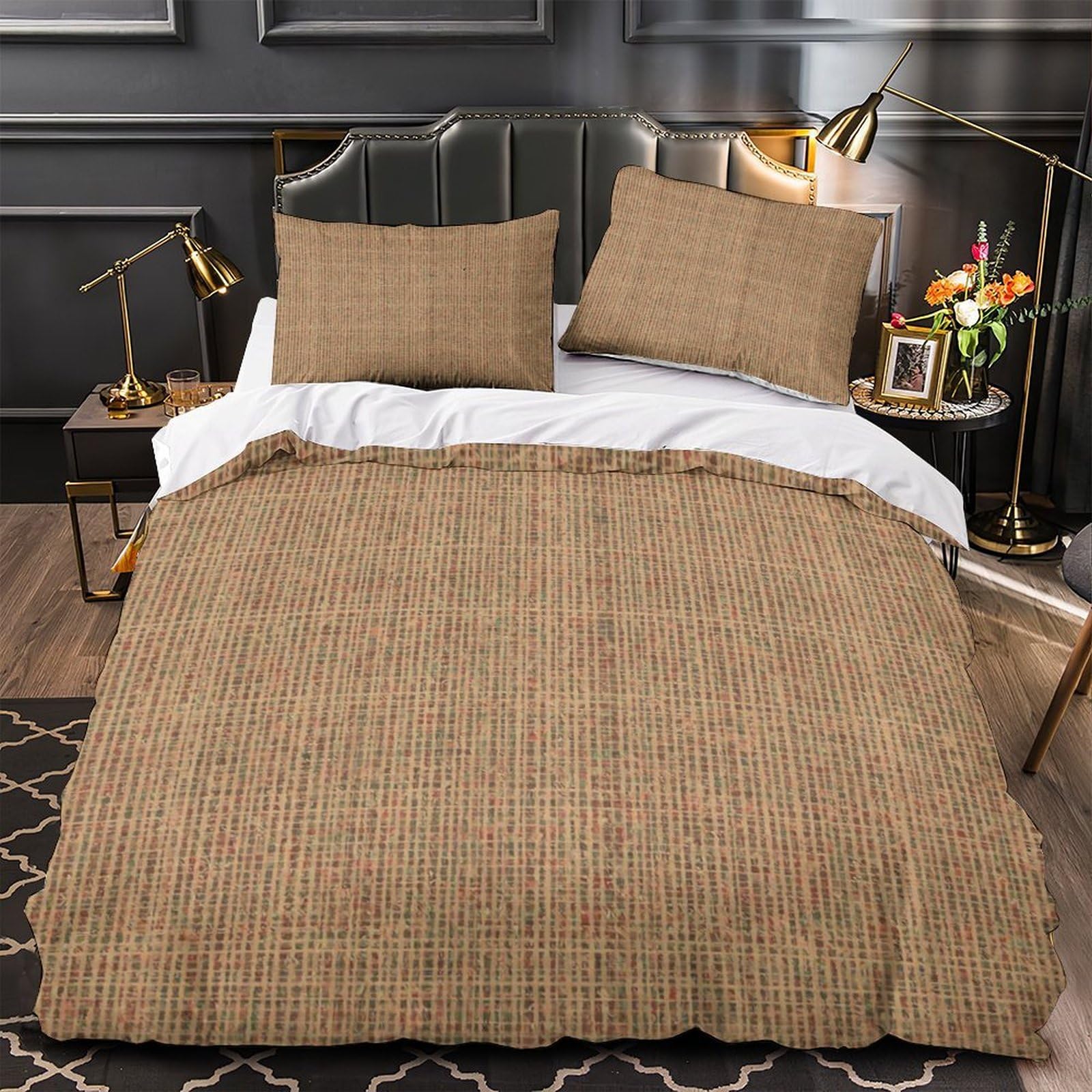 Housse de couette hypoallergénique et respirante en microfibre douce