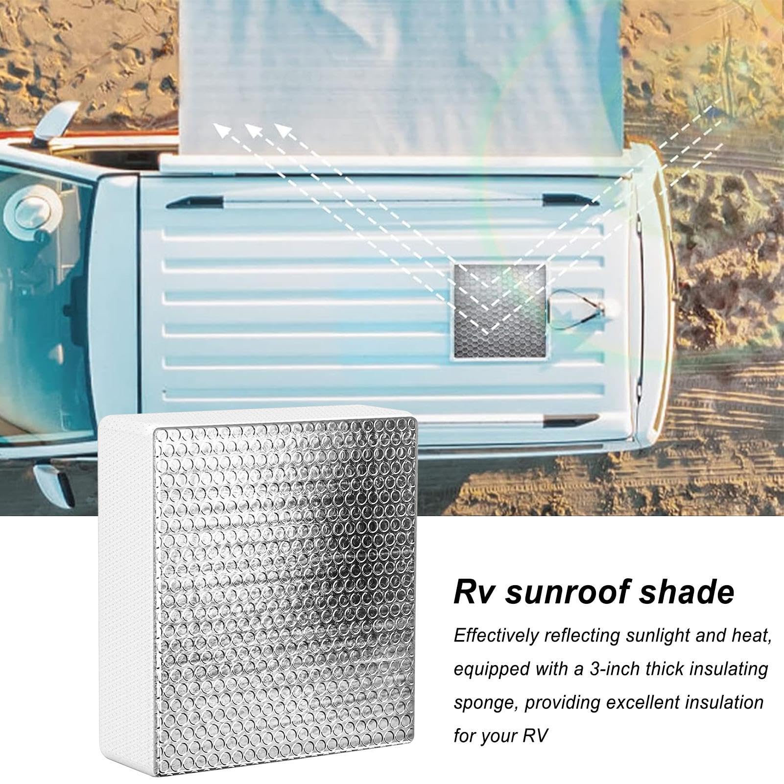 Écran de lucarne de camping-car – Isolateur d'aération de camping-car, couverture de lucarne de camping-car | Isolateur d'ombrage de fenêtre de toit, protection solaire réfléchissante, store occultant