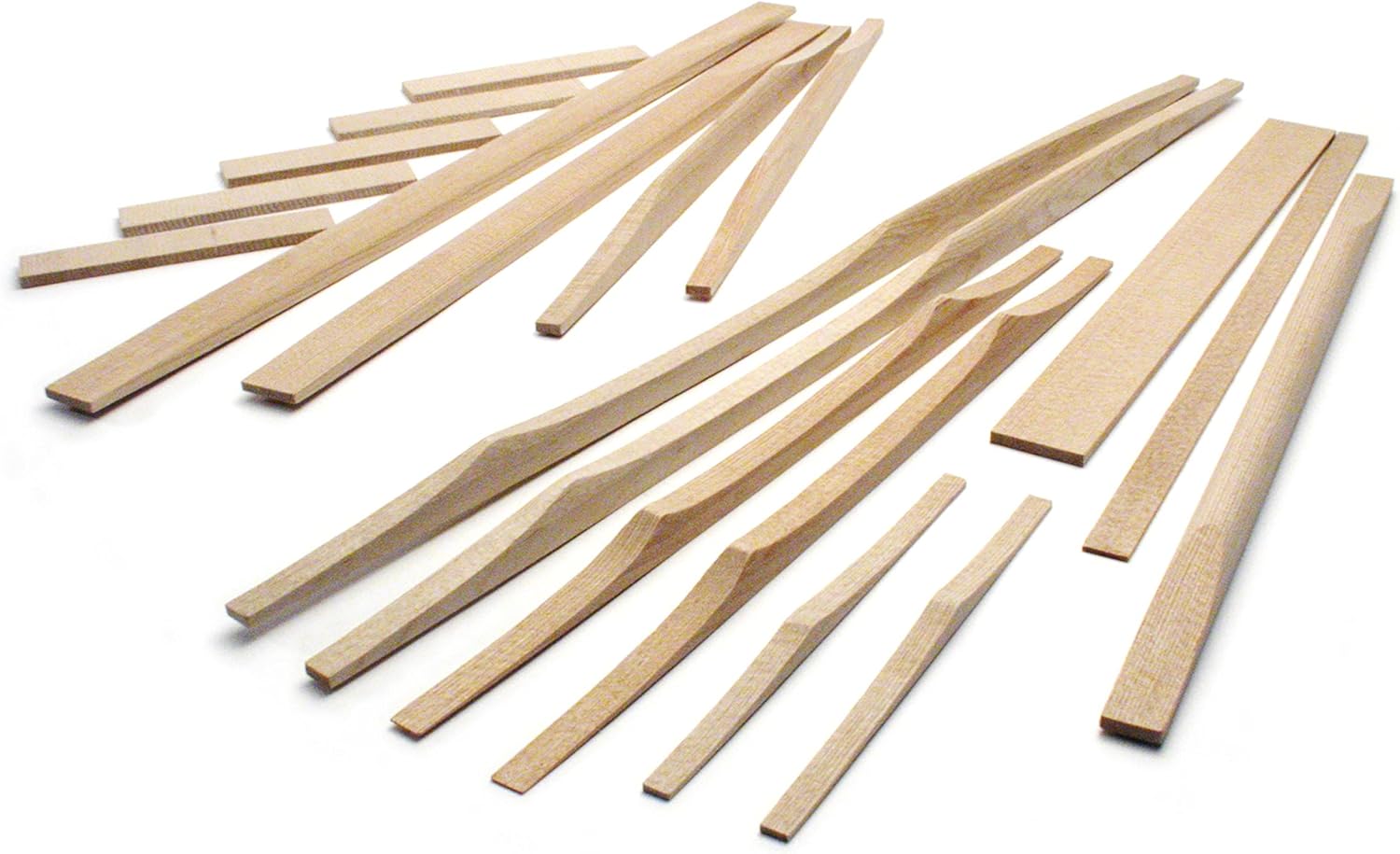 StewMac Shaped Braces for Dreadnought Guitar - Complete Set of Soundboard and Back Braces