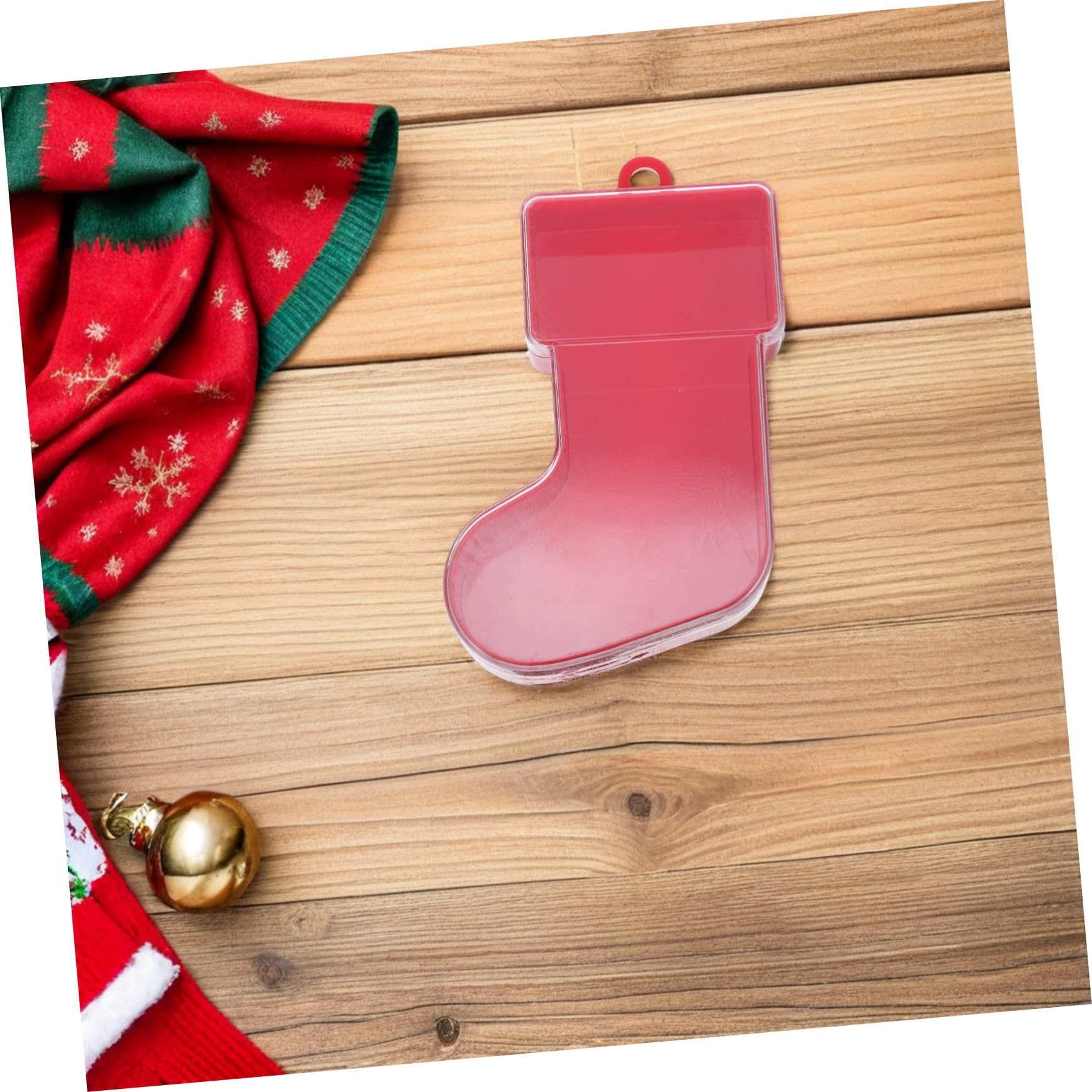 OFFSCH 10 Piezas Cajas Navideñas Decorativas con Tapa Forma de Calcetín Cajas para Portátiles y Resistentes para Adornos de Fiesta y Dulces Reuniones Festivas