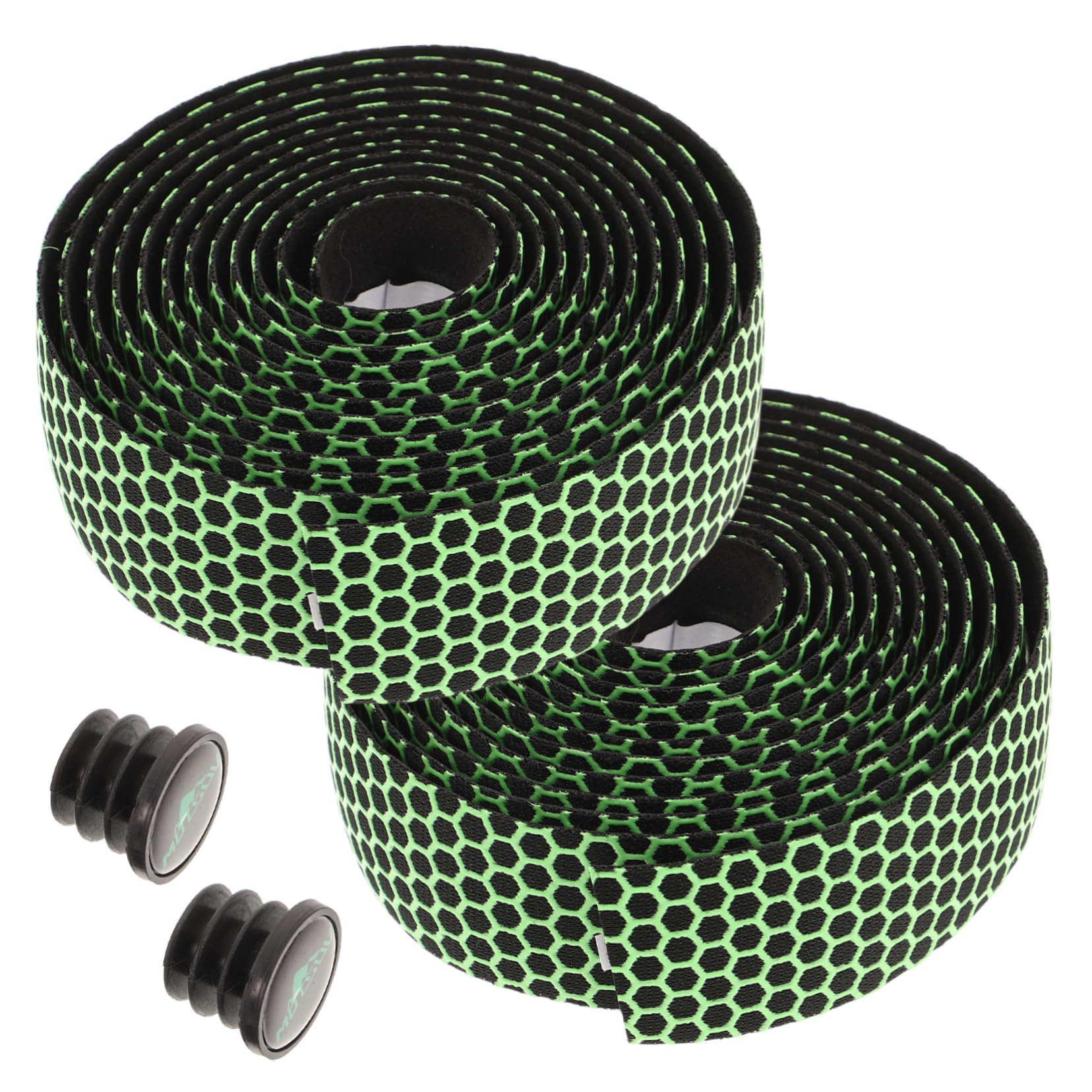 Lot De 2 Rubans De Guidon En Silicone – Structure Nid D'abeille Antidérapante, Gel Amortisseur, 200x35mm, Compatibles Vélos Route Et Fixie, 45g, Réutilisables