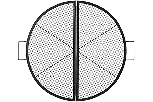 VEVOR X-Marks Fire Pit Griddle, Foldable Round Cooking Grate