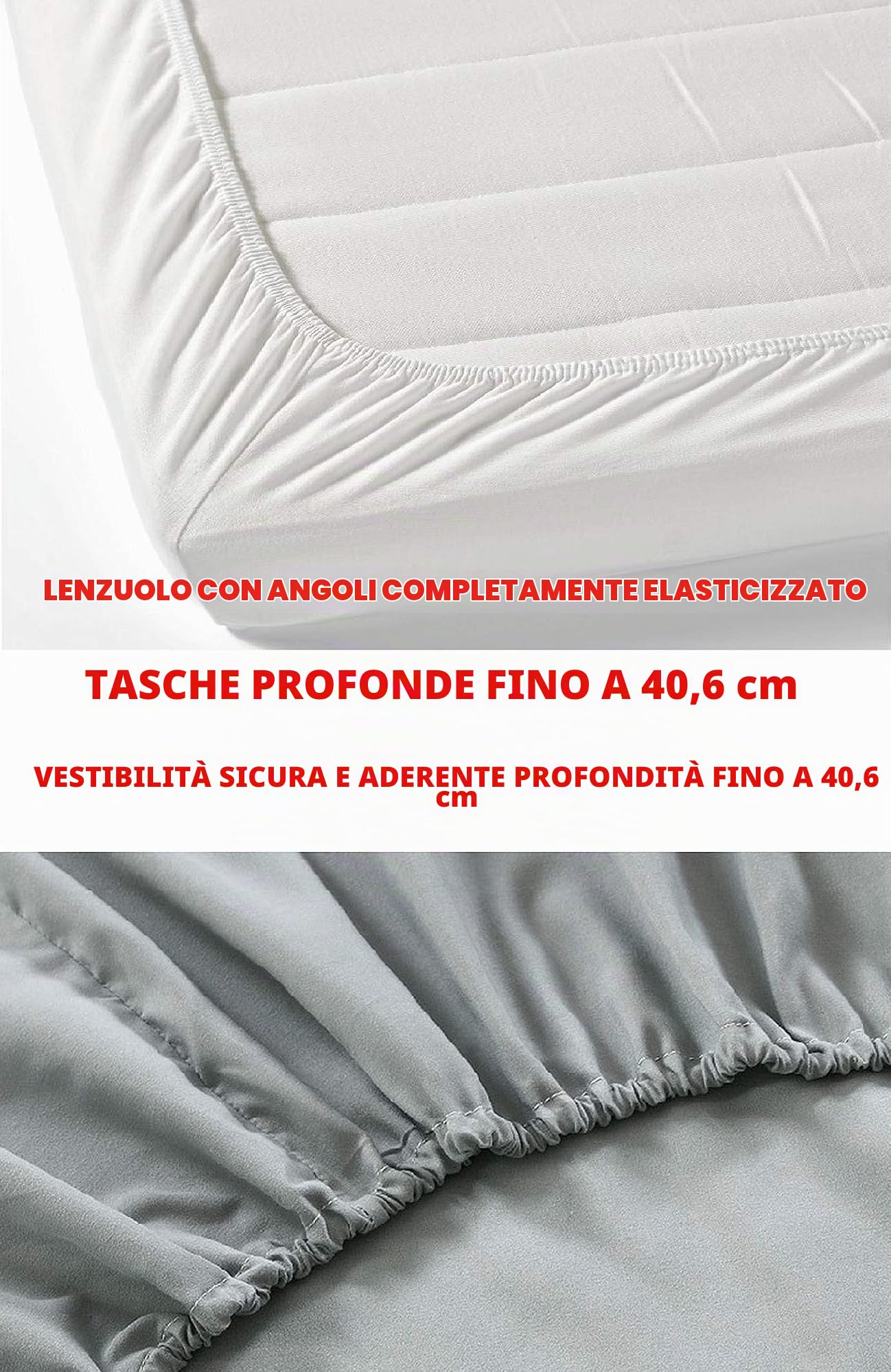 Elegant Comfort Set di lenzuola di prima qualità su Amazon, a 1500 fili, antigrinze, antiscolorimento e antimacchia, 4 pezzi, con tasca, queen, oro